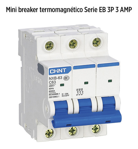 Minibreaker 3amp Tres Polos Chint Termomagnetico