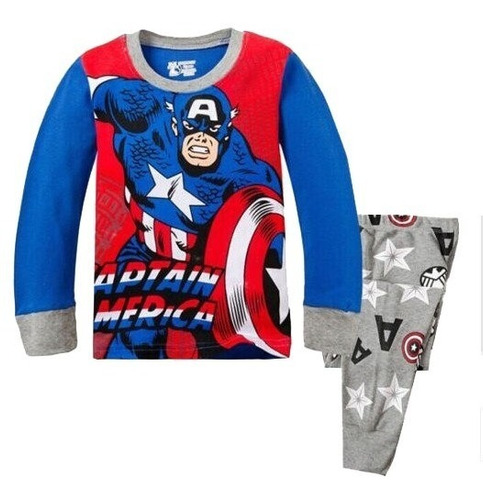 Pijama Para Niños Capitán América Marvel T10