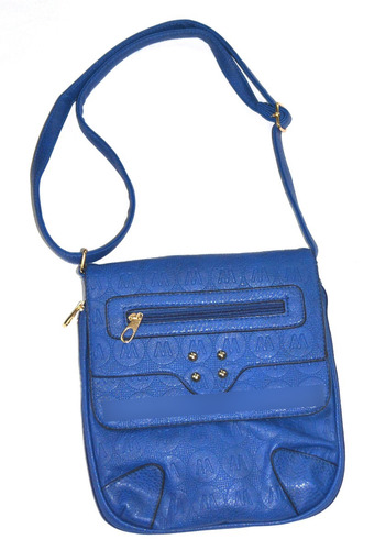 Bolso Cruzado Carriel Dama Con Expasion Le Sak Azul