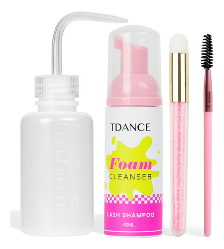 Tdance Kit De Champu Para Pestanas/limpiador De Extensiones