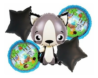 Set Globo Gato Animales Zoo Granja Selva Zoológico Látex