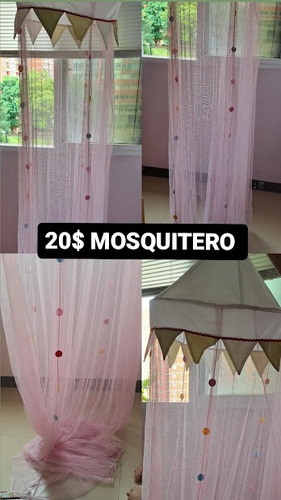 Mosquitero Rosado Alto 2.50 De Ancho 8 Metros 