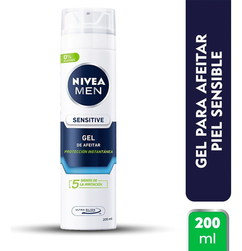 Gel Para Afeitar Nivea Men Sensitive Para Piel Sensible 200ml