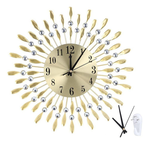 Reloj De Pared Moderno De Cristal De Diamante 3d De Lujo Art