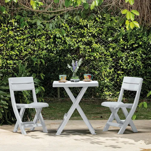 Juego Balcón Jardín Plegable Mesa 2 Sillas Rimax Práctico