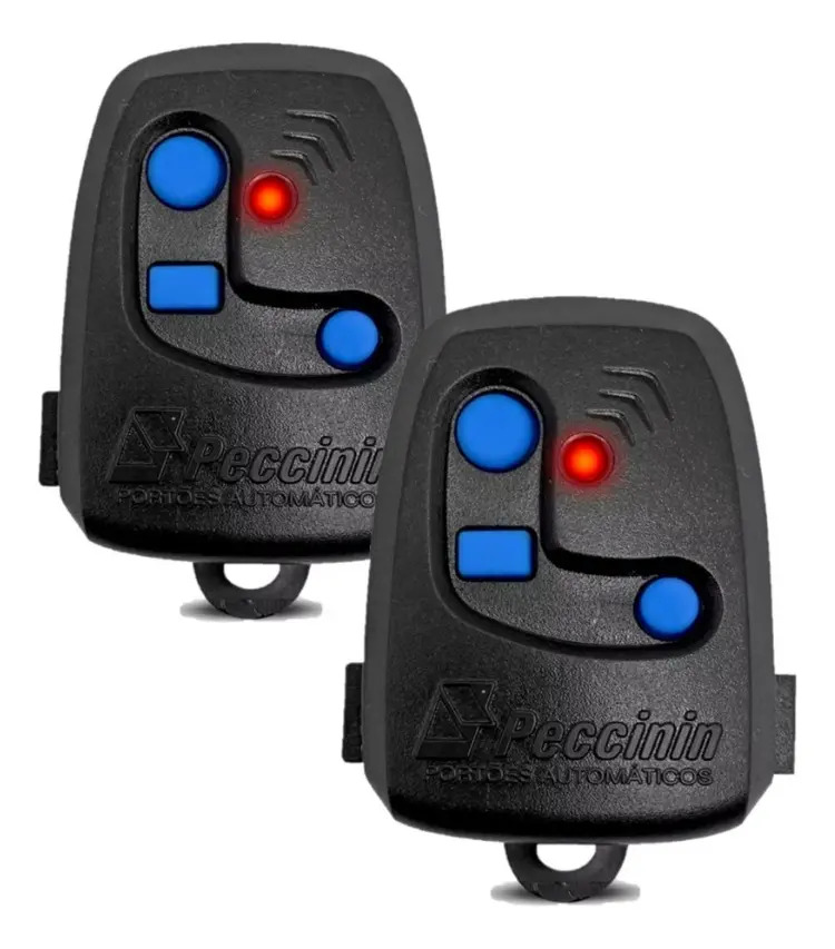 2 Controle Remoto Nice Peccinin Para Portão Eletrônico Com Pilha Cor Preto