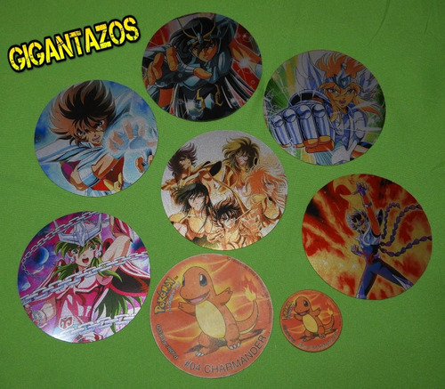 Saint Seiya Gigantazos 6 Tazos Plateados Perlados