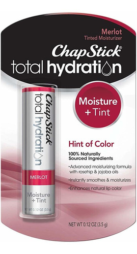 Chapstick Total Hidratación (merlot Tint, 1 Blister Pack De 