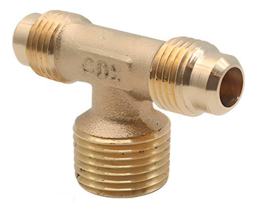2 Pzs Tee Terminal De Laton 3/8 X 3/8 Para Tanque De Gas