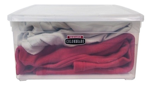 Caja Organizador Plastico Apilable C/ Tapa Taper 17 Litros Colombraro