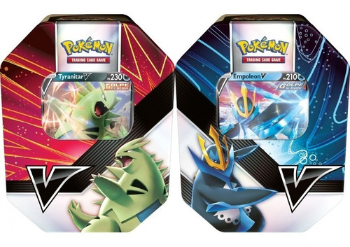Imagem 2 de 2 de Latas Pokémon - Combatentes V Empoleon E Tyranitar - Copag