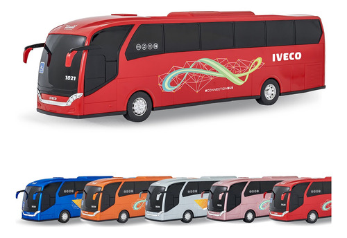 Onibus Brinquedo Miniatura Iveco Connection Bus Usual 45 Cm