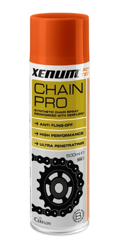 Lubricante Cadenas Moto En Spray Con Cerflon Chain Pro Xenum
