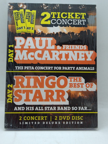 Paul Mccartney Ringo Starr 2 Tickets Concert  2 Dvd Nuevos