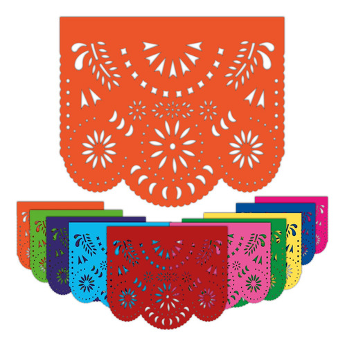 Papel Picado - Destello Floral Plástico