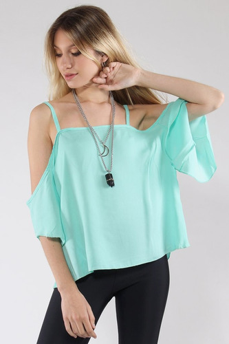 Blusa De Fibrana Manga Caida - Ci09