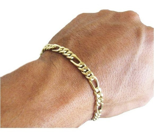 Imagem 2 de 3 de Pulseira Grumet 3x1 10 Gramas 5mm Ouro 18k