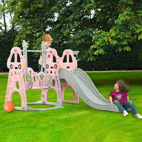 Juego De Tobogán Y Columpio Para Niños 4 En 1 Color