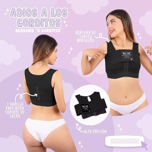 Faja Brasier Reductora Cero Gorditos 100% Moda King Negro M