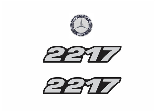 Kit Adesivos Resinados Para Mercedes Benz 2217 18077 Cor PRATA