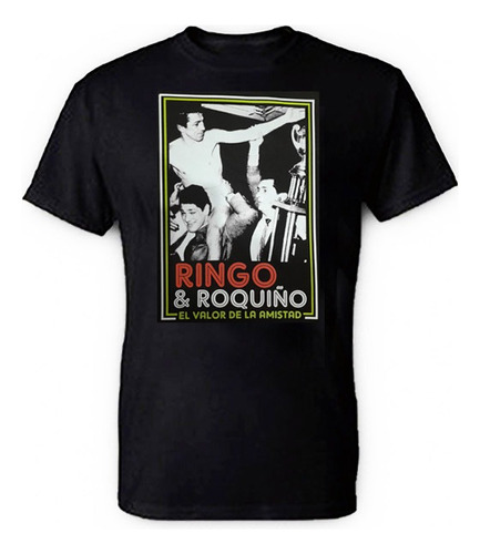 Remera Ringo & Roquiño Negra El Campeon