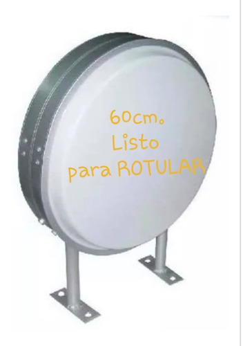 Letrero Luminoso Doble Cara Led Redondo Sin Rotular 60cm