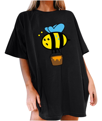 Blusa S Para Mujer, Estampado De Abeja, Casual, Estampado Sl