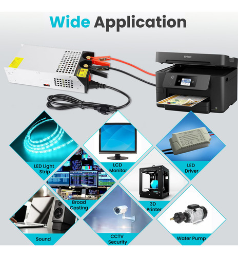 Fuente De Alimentación Vixkpirr Dc 12v 100a 1200w Con Ventil