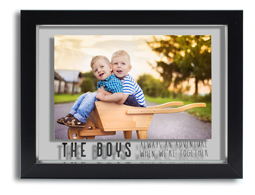 Mimosa Moments The Boys Expression Picture Frame, Negro Para