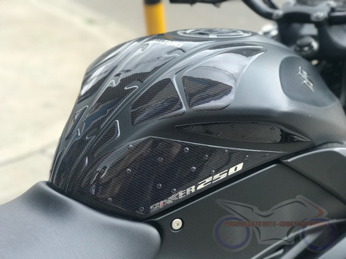 Imagen 5 de 9 de Kit Protector Tanque Stop Grip Suzuki Gixxer 250 Nkd (fibra)