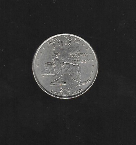 Ltc727. Moneda De 25 Centavos Estado De New York, 2001 P