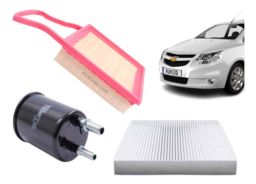 Imagen 1 de 1 de Kit Filtros Aire + Bencina + Polen Chevrolet New Sail 1.5