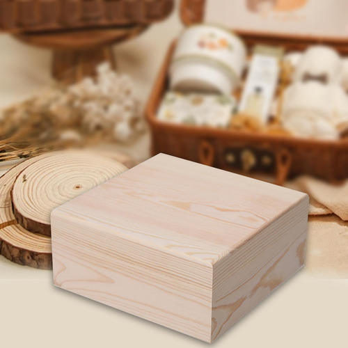 Caja De Almacenamiento De Madera,caja De 18cmx18cmx8cm