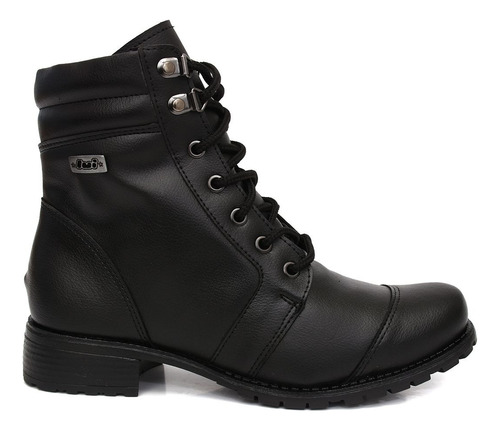 Bota Feminina Motoqueira Militar Civíl Sola Tratorada 