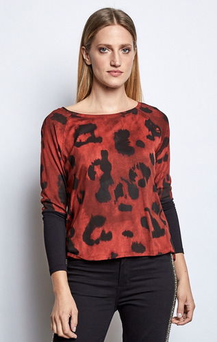 Remera Carina Brick Mirta Armesto Viscosa Lycra