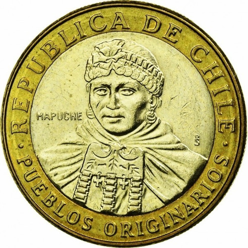 Chile Moneda De 100 Pesos Del Año 2012 - Mapuche - Km #236