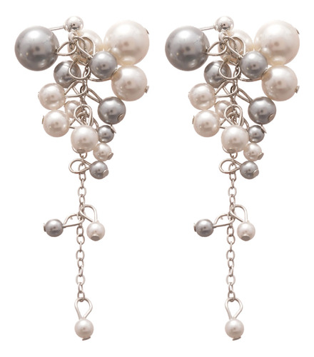 Pendientes Con Borlas De Perlas A La Moda De Cristal Con Agu