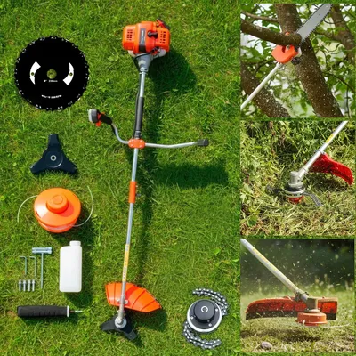 Roçadeira Gasolina 2t 75cc Com Trimmer e Disco Dentes Motosserra Profissional Nakasaki