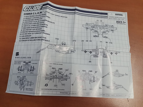 Instructivo Moderno Cobra C. L. A. W. 2008 G. I. Joe 