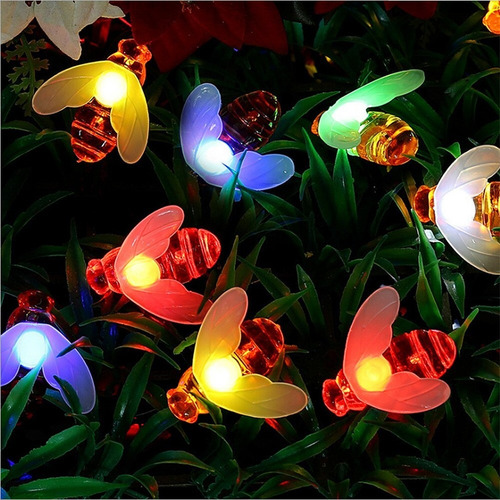 Imagen 2 de 3 de Luces Solares Abejas 5m - Decoración Navideña - Guirnaldas