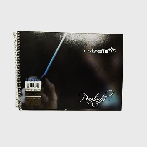 Cuaderno Pautado Estrella 50 Hojas Espiral 1 Pzs