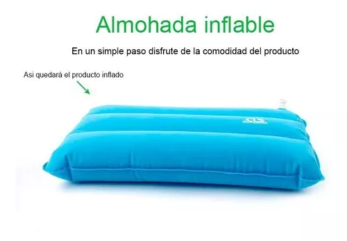 Pack 2 Almohada Inflable Portatil, Camping, Viaje, Almohadas