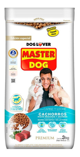 Alimento Para Cachorros Master Dog 3 Kg(1 Saco)super