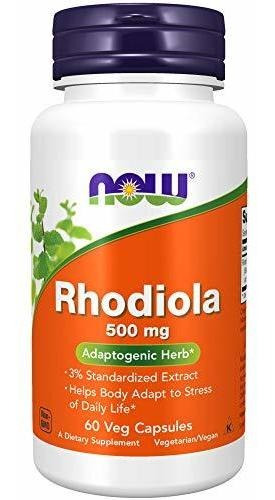 Ahora Rhodiola 500 Mg, 60 Cápsulas