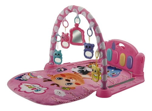 Gimnasio Para Bebe Animal Rosa Mtl Original Reforzado Oferta