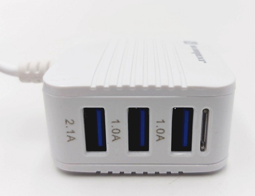 Imagem 2 de 6 de Carregador Original Tipo C Com 3 Usb 3.1 A