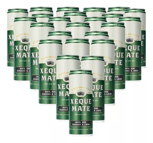 Kit 6 Latas Bebida Xeque Mate Draft Rum 355ml Saboroso Limão