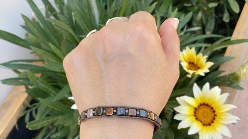 Pulsera Michely Tila Plata Oro Miyuki