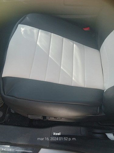Fundas Cubre Asientos Tacto Piel Para Grand I10 2020-2024 Negro/blanco