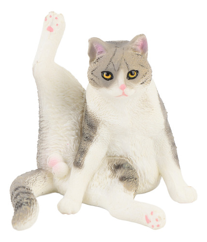 Figura De Gato Educativa, Realista, Linda Maqueta De Juguete